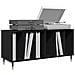 Armadio per dischi  Nero Rovere 100x38x48 cm Legno ingegnerizzato - Foto miniatura 3