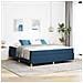 Letto a molle con materasso Blu e Bianco 180 x 200 cm Tessuto - Foto miniatura 2
