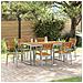 Set da Pranzo per Giardino 7 pcs Grigio e marrone - Foto miniatura 2