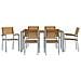 Set da Pranzo per Giardino 7 pcs Grigio e marrone - Foto miniatura 7