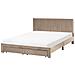 Letto Con Cassetti Contenitori Velluto Lonzac 160 X 200 Cm Tortora - Foto miniatura 3