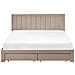 Letto Con Cassetti Contenitori Velluto Lonzac 160 X 200 Cm Tortora - Foto miniatura 5