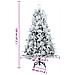 Albero di Natale Artificiale Snodato Foderato di Neve Bianco - Foto miniatura 9