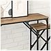 Tavolo consolle 2 pcs Rovere artigianale 100 x 28 x 75 cm - Foto miniatura 4