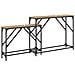 Tavolo consolle 2 pcs Rovere artigianale 100 x 28 x 75 cm - Foto miniatura 7