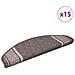 Tappetini per scale autoadesivi 15 pcs Marrone 65 x 21 x 4 cm - Foto miniatura 3