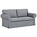 Divano 2 pcs Grigio chiaro 175 x 82 x 80 cm Tessuto - Foto miniatura 5