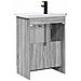 Set di mobili per il bagno Sonoma grigio 78,5 x 37,5 x 81 cm - Foto miniatura 6