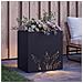 Vaso da giardino Nero 50 x 30 x 49 cm Acciaio laminato a freddo - Foto miniatura 3