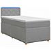 Letto box spring con materasso Grigio Chiaro 80 x 200 cm - Foto miniatura 1