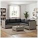 6 pz Set Lounge in Rattan con Cuscini GENDT Rattan naturale - Foto miniatura 9