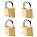 4 Pz Lucchetti In Ottone Massiccio 40 Mm 140eurqnop - Foto miniatura 2