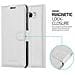 Custodia Compatibile Con Samsung Galaxy A3 2017 In Bianco Fumo - Coperchio Protettiva Con Chiusura Magnetica, Funzione Stand E Tasca Per Le Carte - Foto miniatura 3