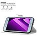 Custodia Compatibile Con Samsung Galaxy A3 2017 In Bianco Fumo - Coperchio Protettiva Con Chiusura Magnetica, Funzione Stand E Tasca Per Le Carte - Foto miniatura 5