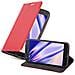 Custodia Compatibile Con Motorola Moto X2 In Rosso Mela - Coperchio Protettiva Con Chiusura Magnetica, Funzione Stand E Tasca Per Le Carte - Foto miniatura 1