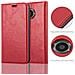 Custodia Compatibile Con Motorola Moto X2 In Rosso Mela - Coperchio Protettiva Con Chiusura Magnetica, Funzione Stand E Tasca Per Le Carte - Foto miniatura 2