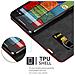 Custodia Compatibile Con Motorola Moto X2 In Rosso Mela - Coperchio Protettiva Con Chiusura Magnetica, Funzione Stand E Tasca Per Le Carte - Foto miniatura 7