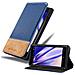 Custodia Compatibile Con Nokia Lumia 830 In Blu Scuro Marrone - Coperchio Protettiva Con Chiusura Magnetica, Funzione Stand E Tasca Per Le Carte - Foto miniatura 4