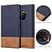 Custodia Compatibile Con Nokia Lumia 830 In Blu Scuro Marrone - Coperchio Protettiva Con Chiusura Magnetica, Funzione Stand E Tasca Per Le Carte - Foto miniatura 5