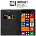 Custodia Compatibile Con Nokia Lumia 830 In Blu Scuro Marrone - Coperchio Protettiva Con Chiusura Magnetica, Funzione Stand E Tasca Per Le Carte - Foto miniatura 9