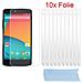 Protezioni Per Lo Schermo Compatibili Con Lg Google Nexus 5 In Alto Chiaro - 10 Pezzi Di Pellicola Protettiva Altamente Trasparente Contro Polvere, Sporco E Graffi - Foto miniatura 4