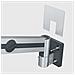509023 Braccio Porta Monitor Da Parete, Braccio Estensibile Per Schermo Da 21-27 Con Attacco Vesa, Ruotabile Di 360°, Argento - Foto miniatura 4