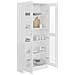 Armadietto Vetrina Bianco 82,5x30,5x185,5 cm Legno Multistrato - Foto miniatura 5