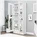 Armadietto Vetrina Bianco 82,5x30,5x185,5 cm Legno Multistrato - Foto miniatura 6