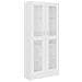 Armadietto Vetrina Bianco 82,5x30,5x185,5 cm Legno Multistrato - Foto miniatura 2