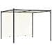 Pergola Con Tetto Regolabile Bianco Crema 3x3 M In Acciaio - Foto miniatura 1