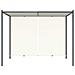 Pergola Con Tetto Regolabile Bianco Crema 3x3 M In Acciaio - Foto miniatura 5