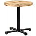 Tavolino Da Bistrot Rotondo 70x75 Cm In Legno Di Mango Grezzo - Foto miniatura 7