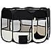 Box per Cani Pieghevole con Borsa Trasporto Nero 125x125x61 cm - Foto miniatura 1