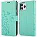 Cadorabo Custodia Compatibile Con Apple Iphone 11 Pro Max (xi Pro Max) In Turchese Fiore - Coperchio Protettivo In Design Floreale Con Chiusura Magnetica, Funzione Stand E Slot Per Carte - Foto miniatura 8
