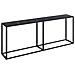 Tavolo Consolle Nero 200x35x75,5 Cm In Vetro Temperato - Foto miniatura 2