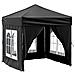 Tenda Per Feste Pieghevole Con Pareti Laterali Nero 2x2 M - Foto miniatura 1
