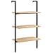 Scaffale Pendente 3 Livelli Marrone Chiaro E Nero 64x35x120,5cm - Foto miniatura 2
