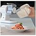Grattugia Elettrica Robusta Junior con Rullo in Acciaio Inox Potenza 150 W Contenitore Estraibile con Coperchio Salvafreschezza Colore Bianco - Foto miniatura 2