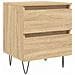 Comodino Rovere Sonoma 40x35x50 Cm In Legno Multistrato - Foto miniatura 2