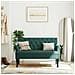Panca Con Schienale Verde Scuro 120x62x75,5 Cm In Tessuto - Foto miniatura 1