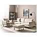 Set Da Salotto 5 Posti Vinterbro Velluto Beige Chiaro Con Ottomana - Foto miniatura 8