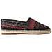 Scarpe Espadrillas In Pelle Di Bufalo Nero Bordeaux - Eu42/us9 - Foto miniatura 1