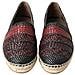 Scarpe Espadrillas In Pelle Di Bufalo Nero Bordeaux - Eu42/us9 - Foto miniatura 2