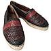 Scarpe Espadrillas In Pelle Di Bufalo Nero Bordeaux - Eu42/us9 - Foto miniatura 4