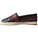 Scarpe Espadrillas In Pelle Di Bufalo Nero Bordeaux - Eu42/us9 - Foto miniatura 5