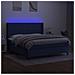 Letto a Molle con Materasso e LED Blu 180x200 cm in Tessuto - Foto miniatura 2