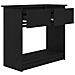 Tavolo Consolle con Cassetti Nero 85,5x38,5x74,5 cm - Foto miniatura 8