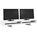 Supporto Per Monitor Bianco 100x27x15 Cm Legno Massello Di Pino - Foto miniatura 3