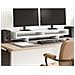 Supporto Per Monitor Bianco 100x27x15 Cm Legno Massello Di Pino - Foto miniatura 1