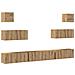 Set Mobile Tv 7 Pz Montato A Parete Rovere In Legno Multistrato - Foto miniatura 2